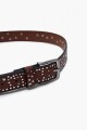 Cinturón tachas tostado