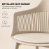 Silla Comedor X4 Cocina Aurora Marcela Nórdica Apoyabrazos Beige 1