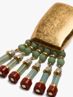 Pendientes Irregulares Con Cuentas multicolor