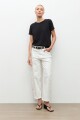 Remera bordado con brillos negro