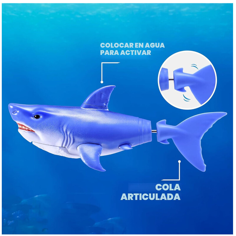 Tiburón Robótico Nadador Robo Alive Azul