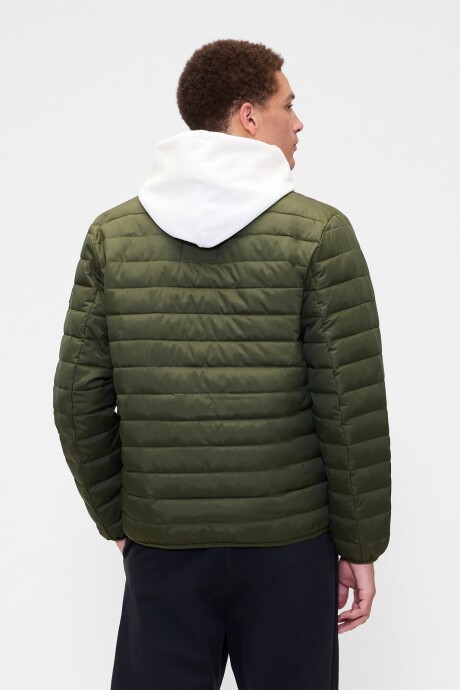 Campera Puffer Hombre Army Jacket Green