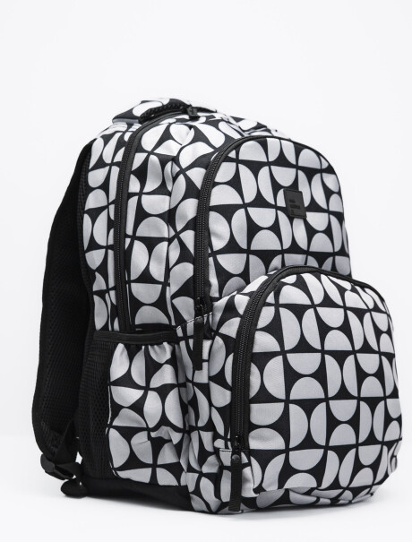 Mochila Fullprint Blanco y Negro