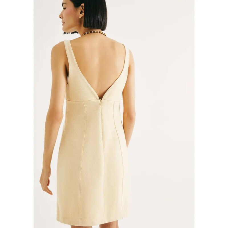 VESTIDO CURTO FEM AMARELO CLARO