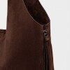 Shopper Amalfi en efecto gamuza Chocolate