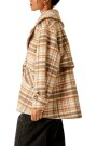 HIGHLANDS WOOL PEACOAT Marron
