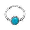 Pulsera Vintage - Plata 925 - Turquesa - PU4029 conpiedra