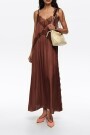 VESTIDO ENCAJE Marron