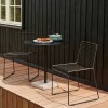 Silla De Exterior Metal con almohadón Apilable Negro