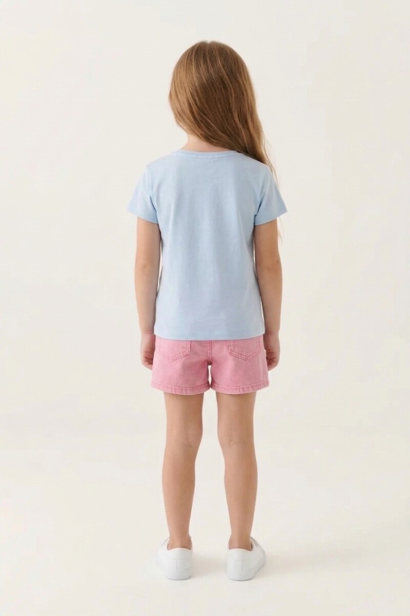 Remera m/c estampada San Francisco CELESTE