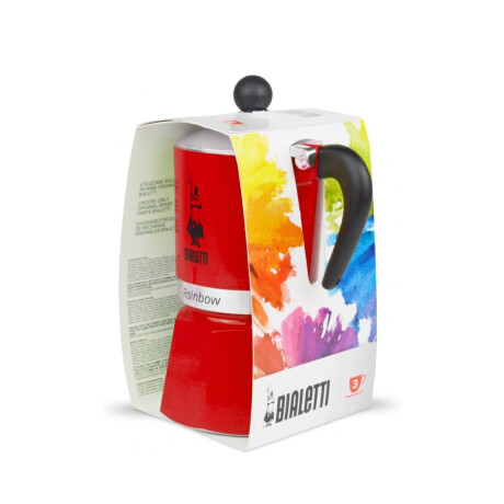 Cafetera Moka Rainbow Roja 130ml 3 Tazas Bialetti Cafetera Moka Rainbow Roja 130ml 3 Tazas Bialetti