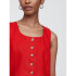 V-SCOOP NECK VEST - BEACHY LINEN TOMATO RED 18-1660TCX