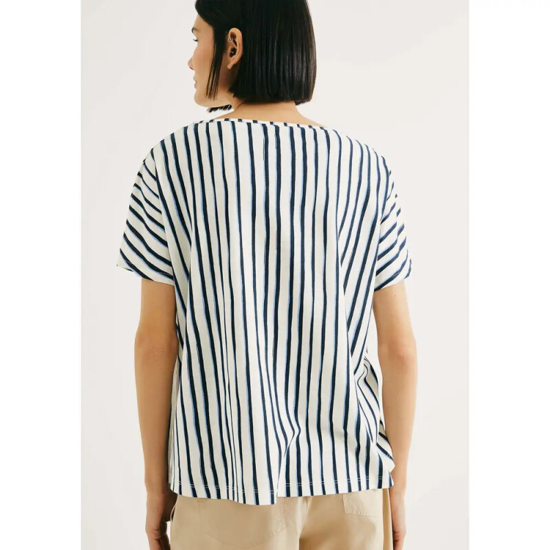 BLUSA MM FEM BRANCO/AZUL
