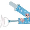 Clip para chupete BUBA animales perrito celeste