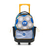 Mochila 46 cm Fun World con carro y lunchera Fanatic Azul