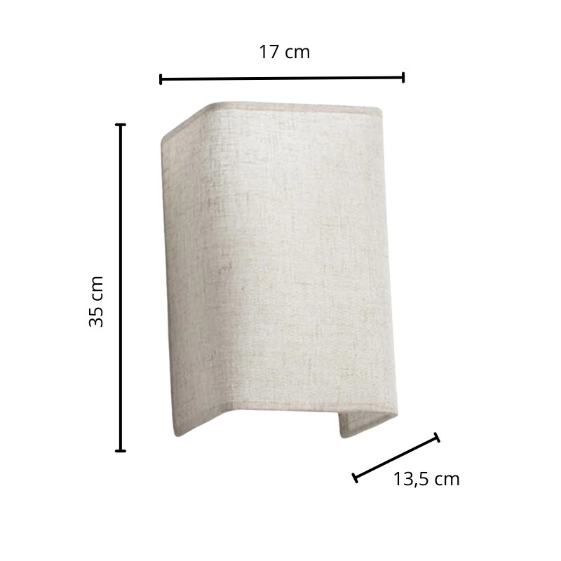 LUMINARIA DE PARED RECTANGULAR SMALL SOTO Lámpara de Pared Rectangular Small Soto Lino