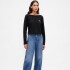 INTL LS CROPPED BOAT TEE TRUE BLACK V2