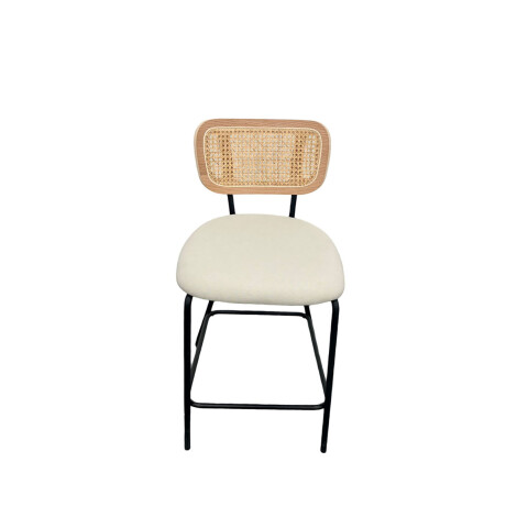 BUTACA BAR RATTAN-Y-METAL NATURAL-BEIGE BRISA