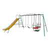 Juego Combinado Infantil con tobogán N°4. Silla doble y 2 hamacas de cincha. Juego Combinado Infantil con tobogán N°4. Silla doble y 2 hamacas de cincha.