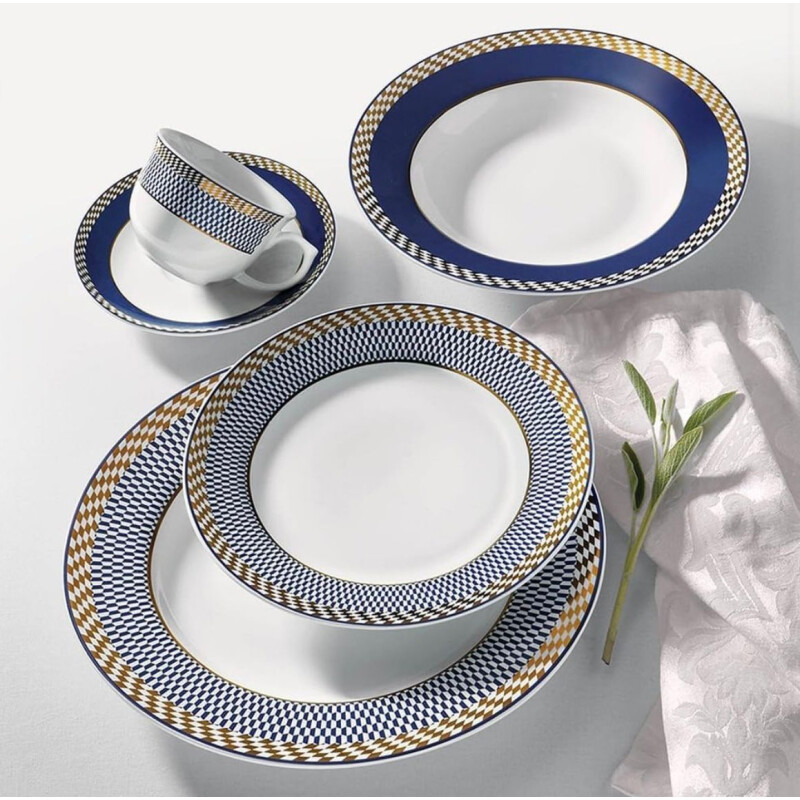 Plato Llano en Porcelana Oxford 6 Piezas Op Art Plato Llano en Porcelana Oxford 6 Piezas Op Art