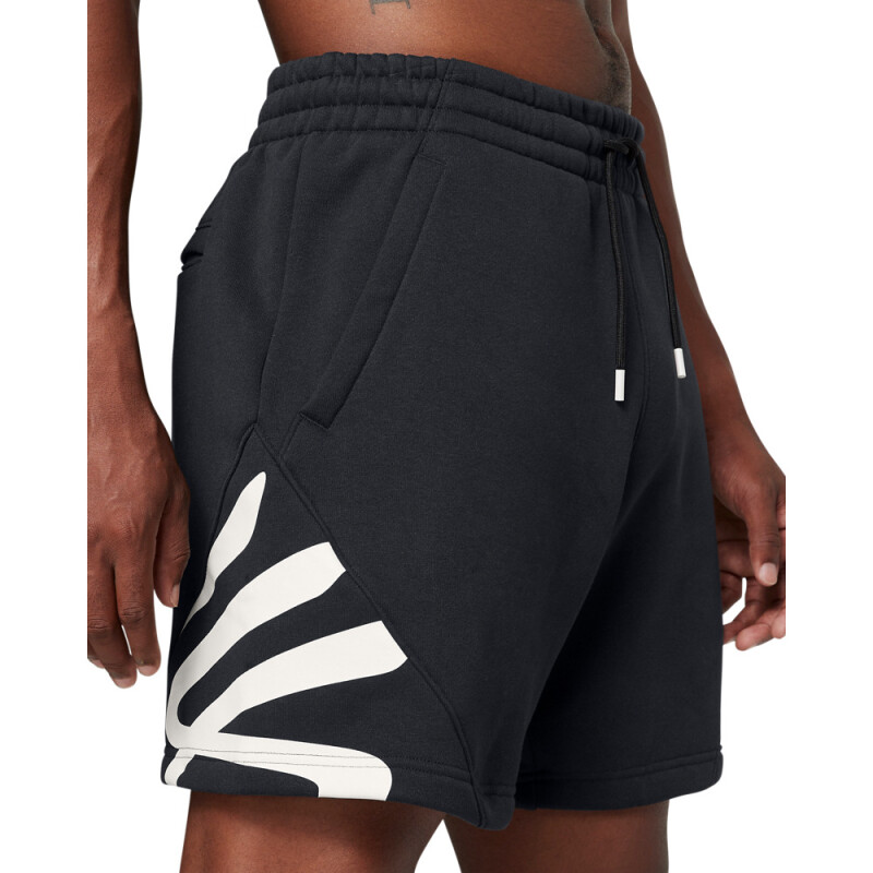 Curry Splash Fleece Short-GRN BLK-001