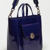 Shopper The Circle en cuero charol Azul