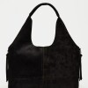 Shopper Amalfi en efecto gamuza Negro