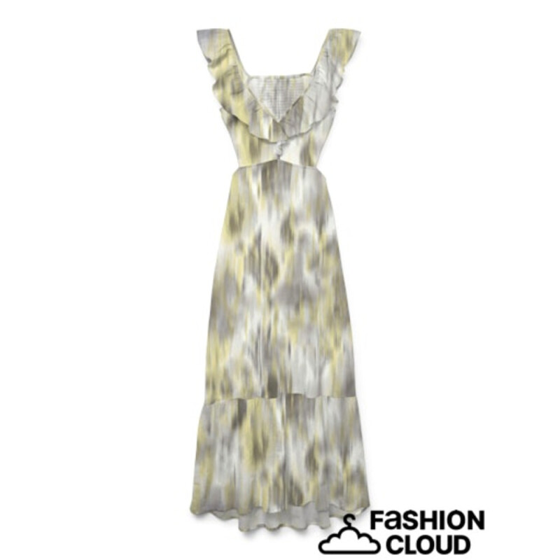 VMDICTHE S/L ANKLE DETAIL DRESS WVN GA SNOW WHITE