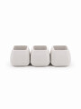 MACETA ELVAN SET X 3 OFF WHITE BLANCO