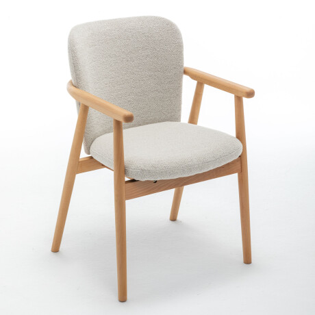 BUTACA DE COMEDOR MADERA NATURAL-BEIGE ALBA