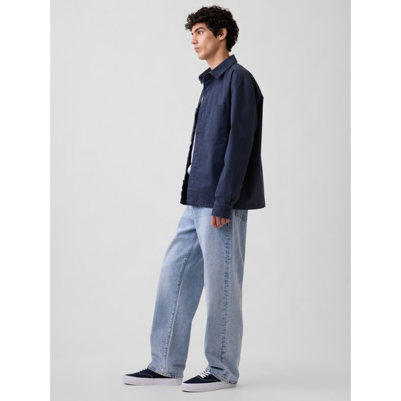 V-RELAXED FIT LT GRAVEL STONE LIGHT WASH