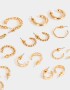 Aros Argollas Set Metal Aros Argollas Sets - Dorado