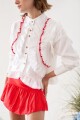 CAMISA VUELO CROCHET Blanco