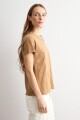 Remera puff print tostado