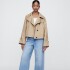 V-CROPPED MODERN TRENCH CARGO KHAKI