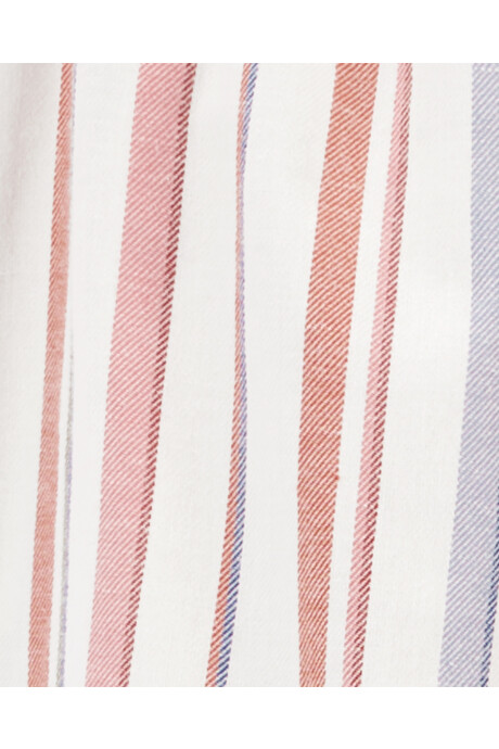 Monito de sarga, con botones y diseño a rayas Sin color