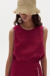 Top Juliette en Lino Cherry