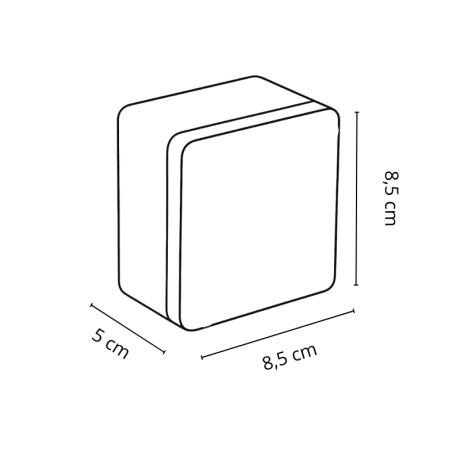 CAJA ESTANCO EXTERIOR Caja Estanco Exterior 8,5x8,5x5cm IP54 Gris