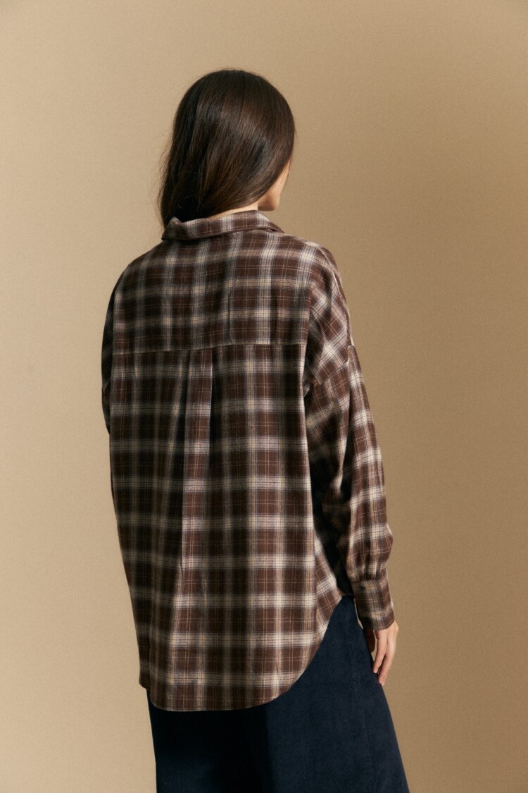 CAMISA BRIONY Marrón Corteza