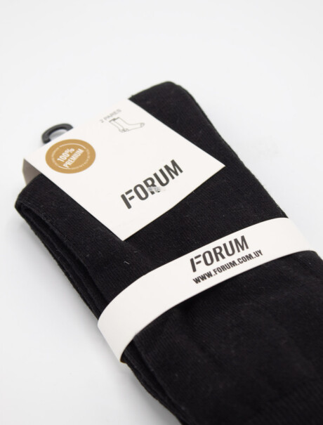 Media Casual Square Pack x 2 Pares Negro