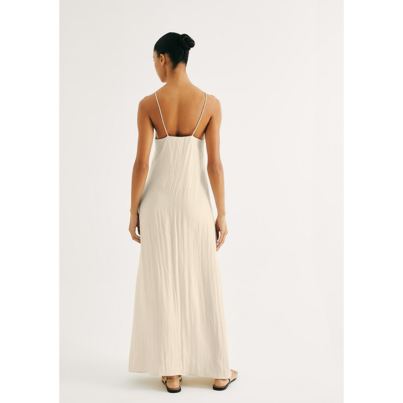 VESTIDO FEM CAQUI CLARO