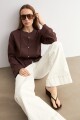 Blusa alamares chocolate