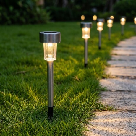 Luminaria Led Pincho Solar de Jardín Pincho Solar LED de Aluminio