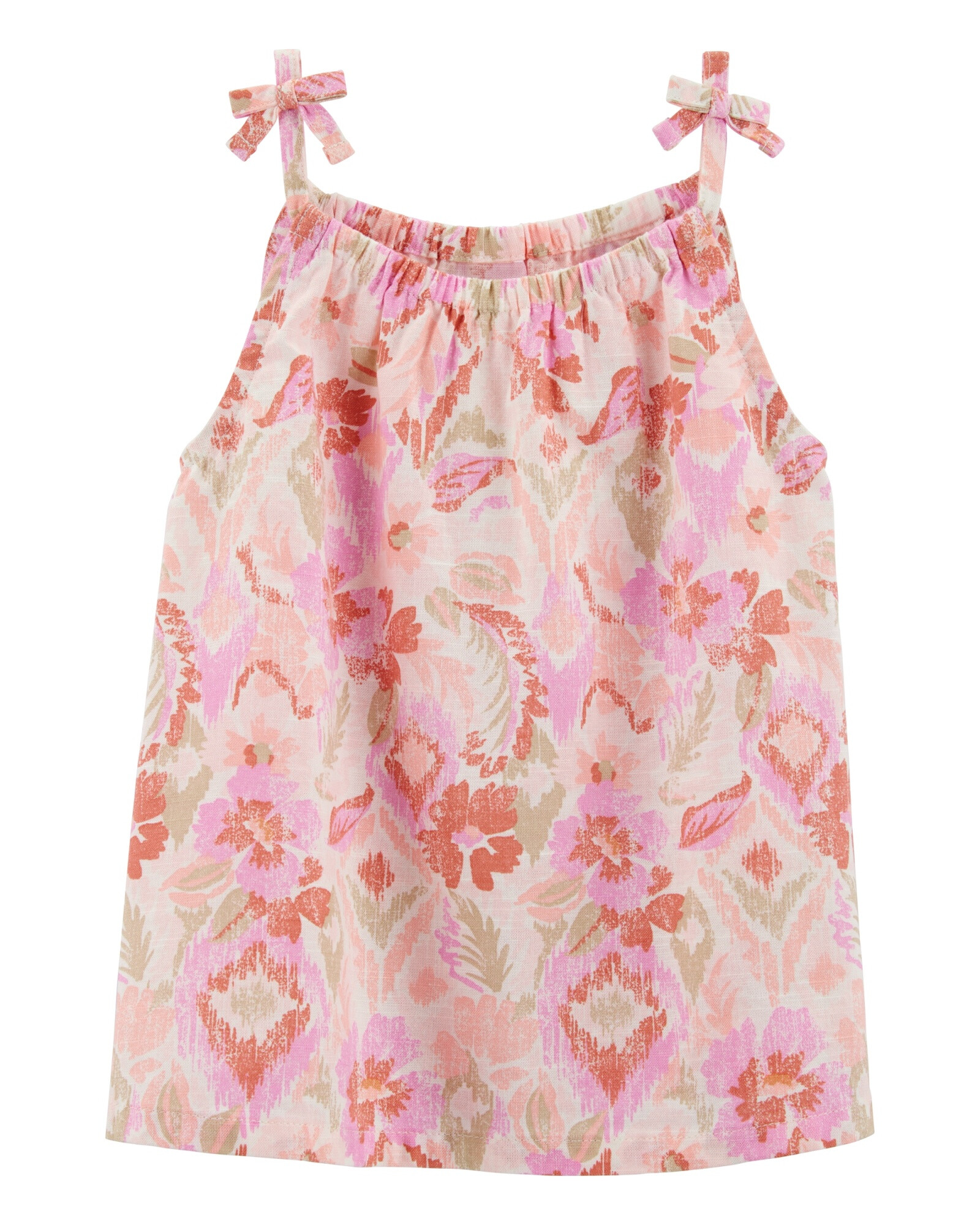 Musculosa de algodón, diseño floral Sin color