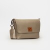 Bandolera Nina en cuero graneado Taupe