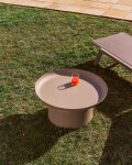 Mesa de centro Arcola de aluminio topo Ø70 cm