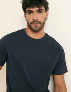 520658 T-SHIRT HARRINGTON LABEL Azul Oscuro