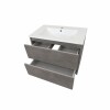 Mueble de baño 2 cajones Gris claro 60cm Mueble De Baño 2 Cajones Gris Claro 60cm