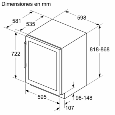 KUW21AHG0 44-BOTELLAS NEGRO ENFRIADORA DE VINO BOSCH