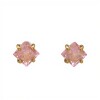 Caravanas Zirconia rosa cuadrado de oro- Oro bajo - Zirconia rosa- CA8132 conpiedra